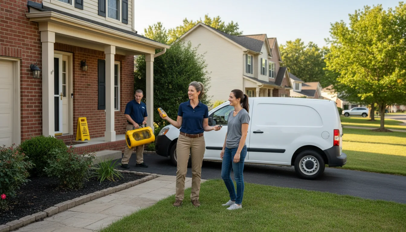 Residential water damage restoration in Windsor, PA